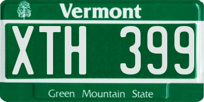 VT license plate XTH399