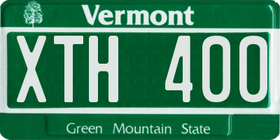 VT license plate XTH400