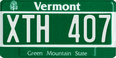 VT license plate XTH407