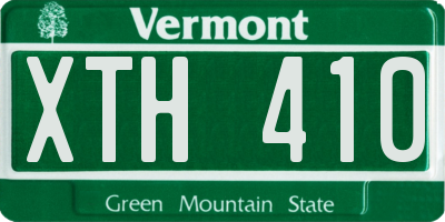 VT license plate XTH410