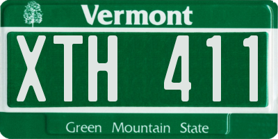 VT license plate XTH411