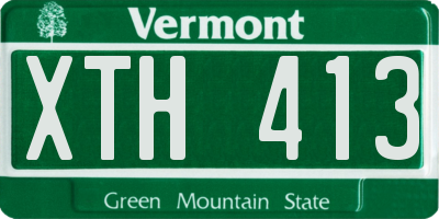 VT license plate XTH413