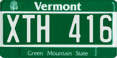 VT license plate XTH416