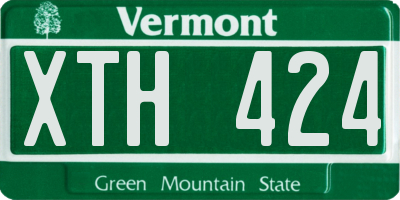 VT license plate XTH424