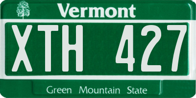 VT license plate XTH427
