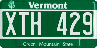 VT license plate XTH429