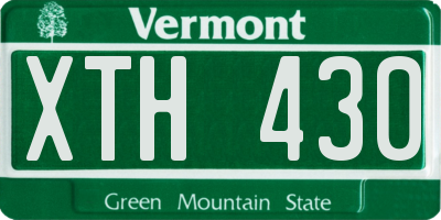 VT license plate XTH430