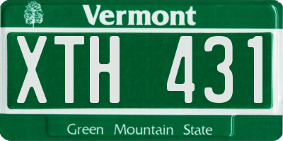 VT license plate XTH431