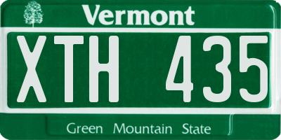 VT license plate XTH435