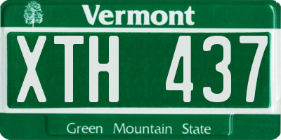 VT license plate XTH437