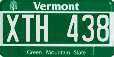 VT license plate XTH438
