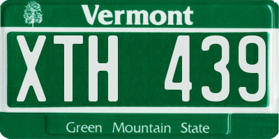 VT license plate XTH439