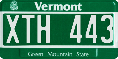 VT license plate XTH443