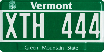 VT license plate XTH444