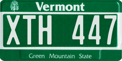 VT license plate XTH447