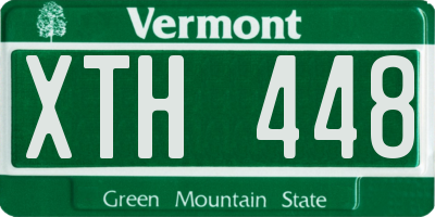 VT license plate XTH448