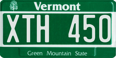 VT license plate XTH450