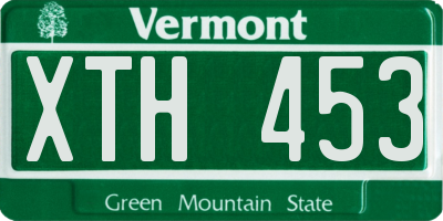 VT license plate XTH453