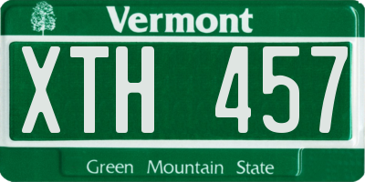 VT license plate XTH457