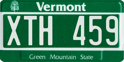 VT license plate XTH459