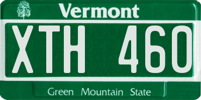 VT license plate XTH460