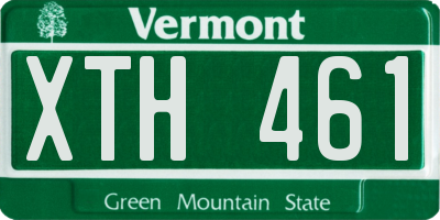 VT license plate XTH461