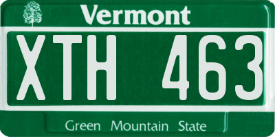 VT license plate XTH463