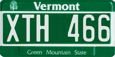 VT license plate XTH466