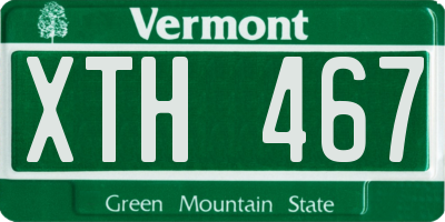 VT license plate XTH467