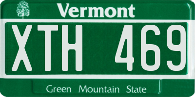 VT license plate XTH469