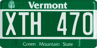 VT license plate XTH470