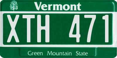 VT license plate XTH471
