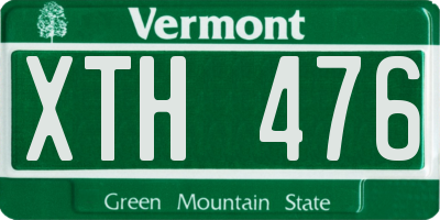 VT license plate XTH476