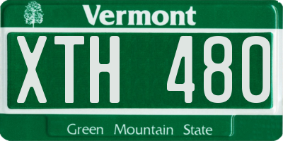 VT license plate XTH480
