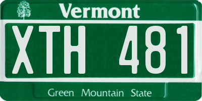 VT license plate XTH481