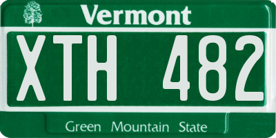 VT license plate XTH482