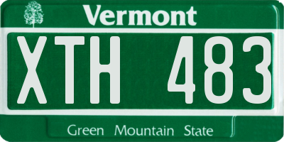 VT license plate XTH483