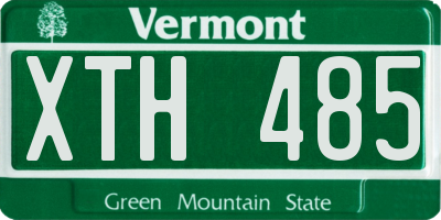 VT license plate XTH485