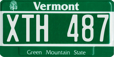 VT license plate XTH487