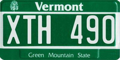 VT license plate XTH490