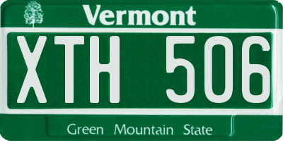 VT license plate XTH506