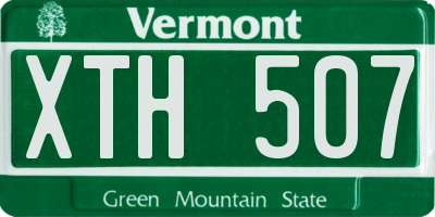 VT license plate XTH507