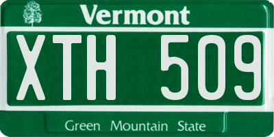 VT license plate XTH509
