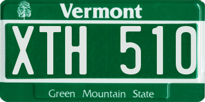 VT license plate XTH510