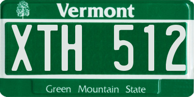 VT license plate XTH512
