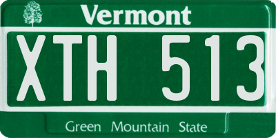 VT license plate XTH513