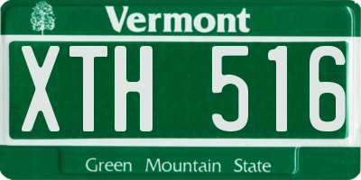 VT license plate XTH516