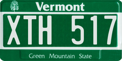 VT license plate XTH517