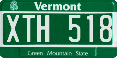VT license plate XTH518