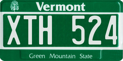 VT license plate XTH524